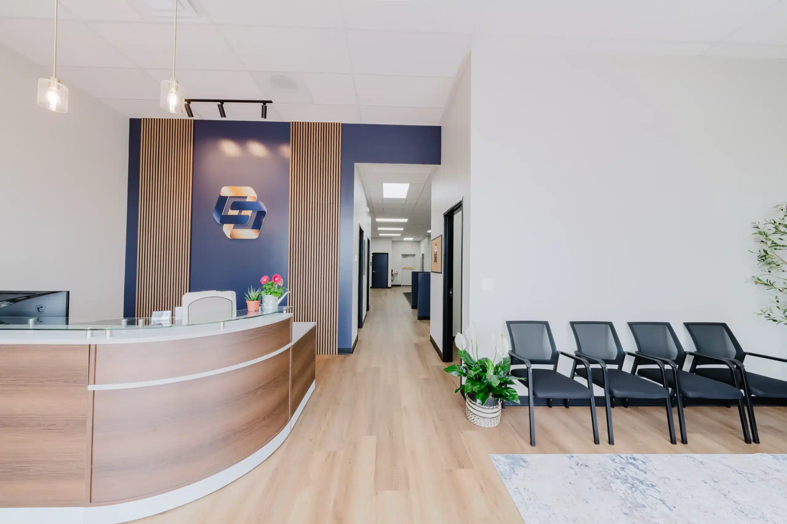 Limitless chiropractic front desk waiting room hallway alliance chiropractor
